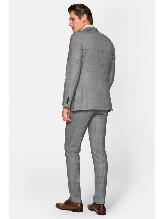 Lancerto Lancerto Garnitur 3 Szary Regular Fit