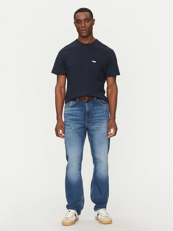 Guess Jeans Guess Jeans T-Shirt M5RI74 K8FQ4 Tmavomodrá Regular Fit