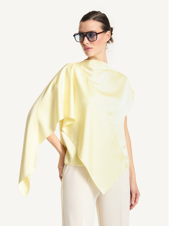 KMX KMX Bluzka 505310023 Żółty Loose Fit
