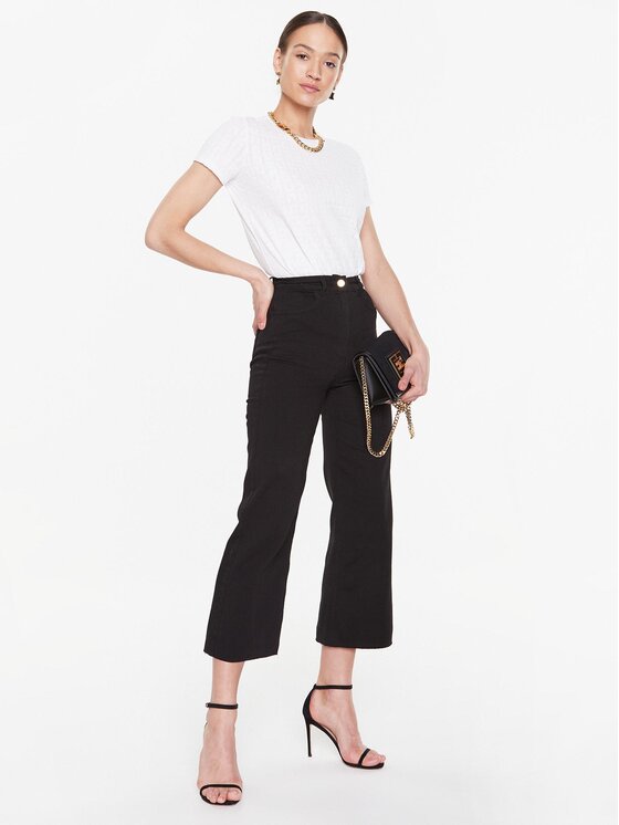 Elisabetta Franchi Elisabetta Franchi Traperice PJ-89S-31E2-V250 Crna Flare Fit