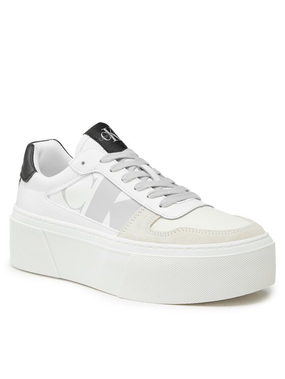 Calvin Klein Jeans Calvin Klein Jeans Sneakers Cupsole Flatform Mix Lth Wn YW0YW01227 Bianco