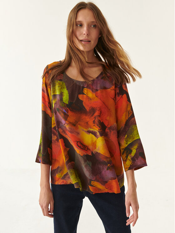 Blusa Afinamia T2217.044 Multicolore Relaxed Fit