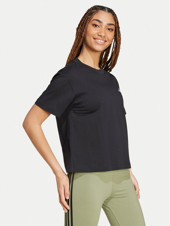 adidas adidas T-shirt Essentials Small Logo JH3690 Crna Slim Fit