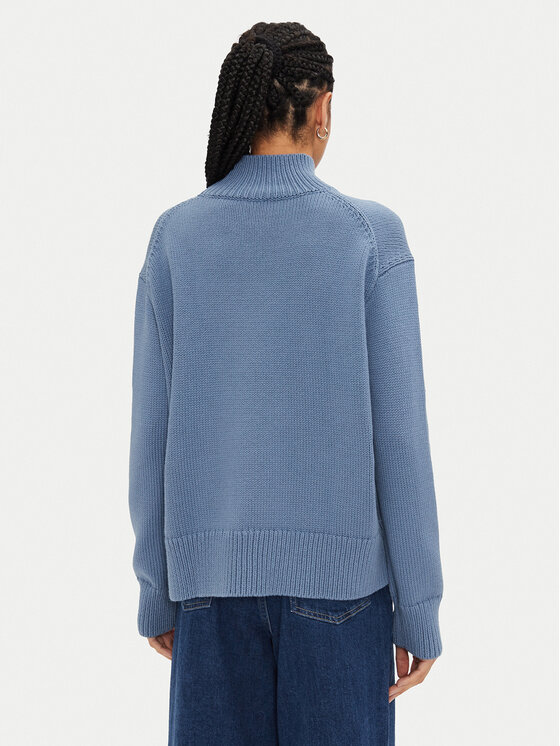 Calvin Klein Calvin Klein Krekls ar augstu apkakli K20K207437 Zils Regular Fit