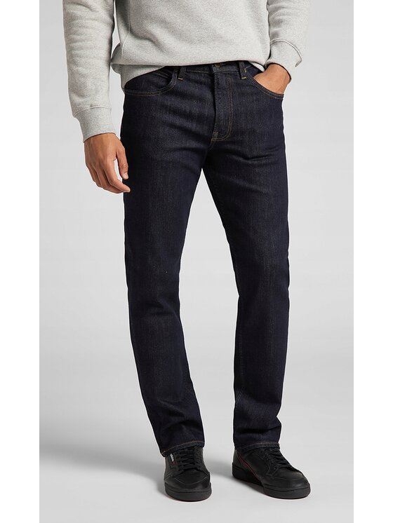 Lee Lee Jeansy Brooklyn Straight Niebieski Regular Fit