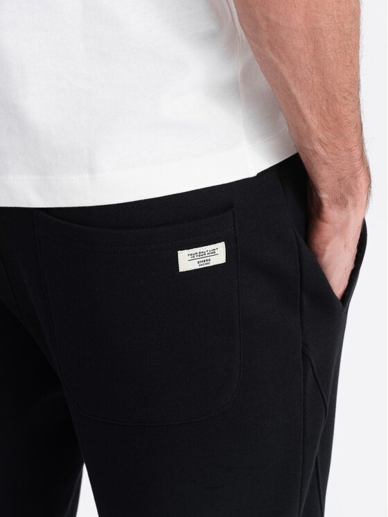 Ombre Ombre Joggers kalhoty OM-PABS-0173 Černá Regular Fit