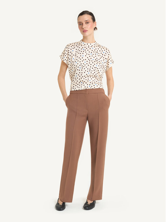 KMX KMX Spodnie materiałowe 809740001 Beżowy Straight Fit