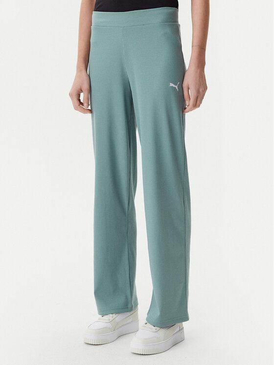 Puma Puma Pantaloni trening Ess Elevated 685025 Verde Straight Fit
