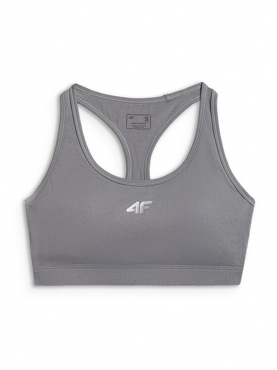 4F 4F Biustonosz sportowy BASIC+ Szary