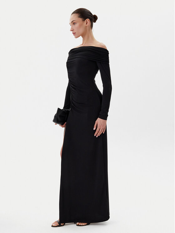 Eleh Eleh Večerní šaty ESS250129 Černá Regular Fit