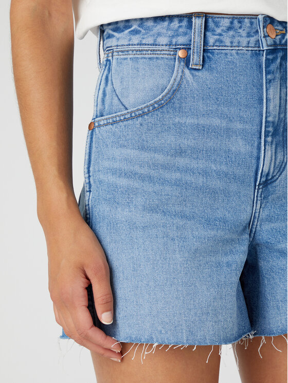 Wrangler Wrangler Džínové šortky Donna W25H73191 112332278 Modrá Regular Fit