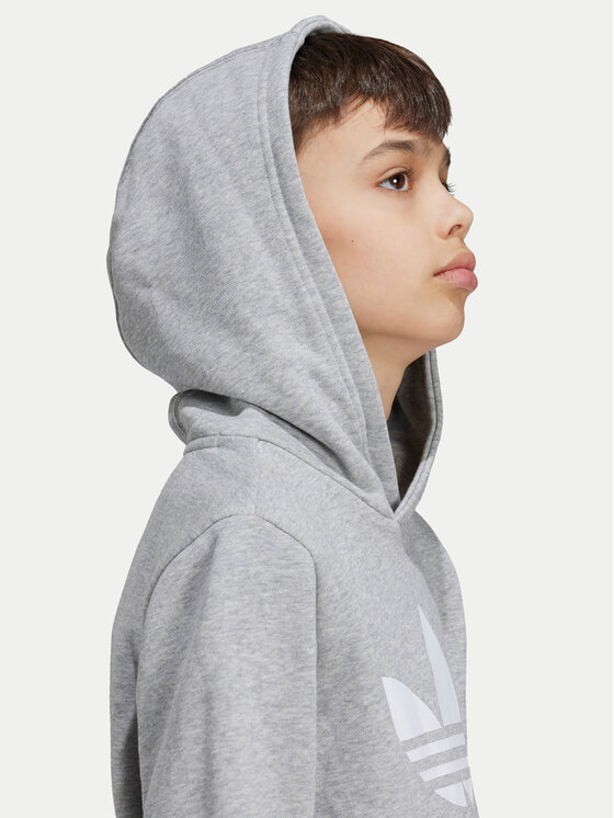 adidas adidas Bluza Trefoil IY7442 Szary Regular Fit