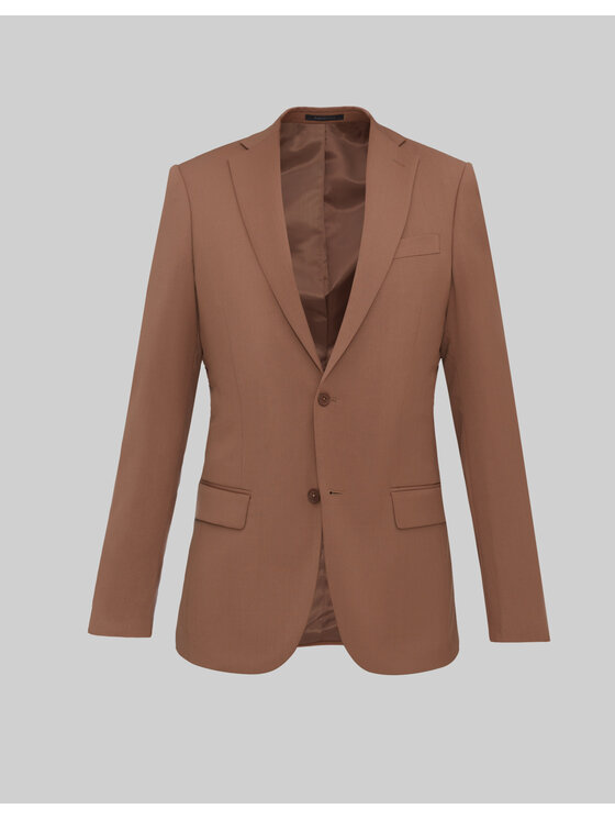 Borgio Borgio Marynarka monticiano_br Brązowy Slim Fit