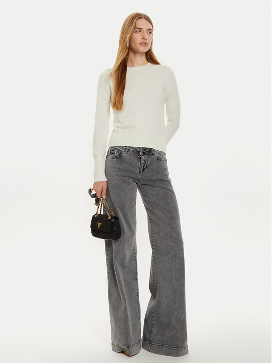 Guess Jeans Guess Jeans Pulover W4BR83 Z3HO2 Écru Regular Fit