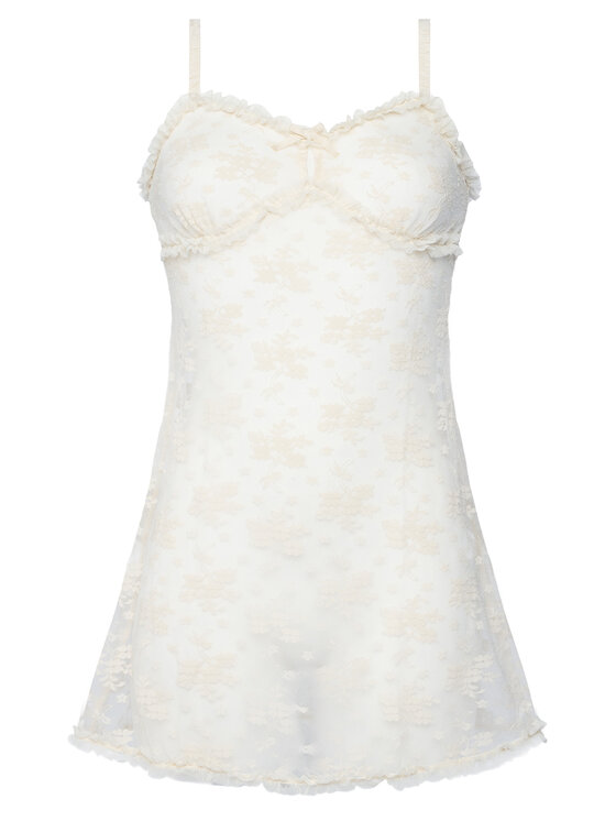 Hunkemöller Hunkemöller Ефирна нощница Darcy 302686 Бежов Slim Fit