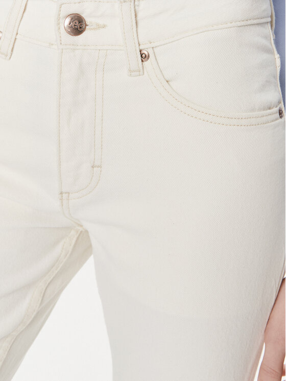 Lee Lee Jeansy Rider 112349001 Biały Straight Fit