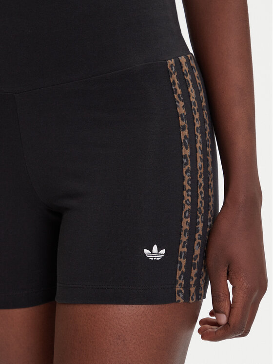 adidas adidas Къс клин Leopard JW7305 Черен Slim Fit