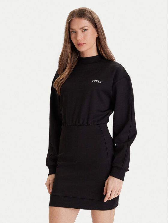 Guess Guess Rochie de zi V5YK02 KCX22 Negru Regular Fit