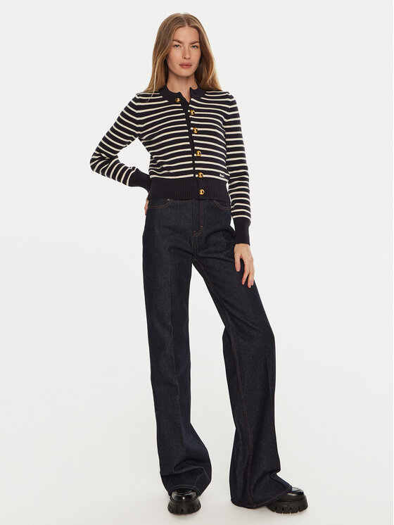 AMI Paris AMI Paris Kardigan FKC039KN0061 Granatowy Regular Fit
