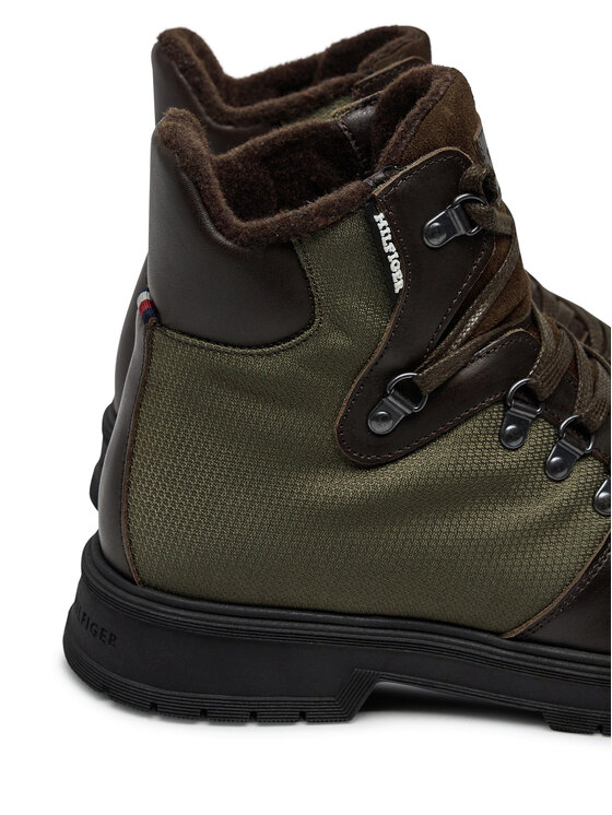 Tommy Hilfiger Tommy Hilfiger Bakancs Hilfiger Warm Cordura Mix Boot FM0FM05180 Zöld