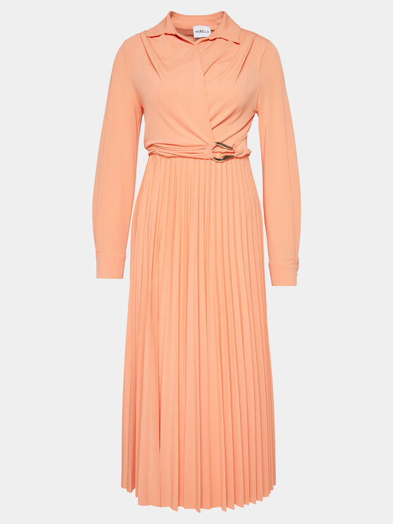 Marella Marella Abito da cocktail Evelin 2413621011 Arancione Regular Fit