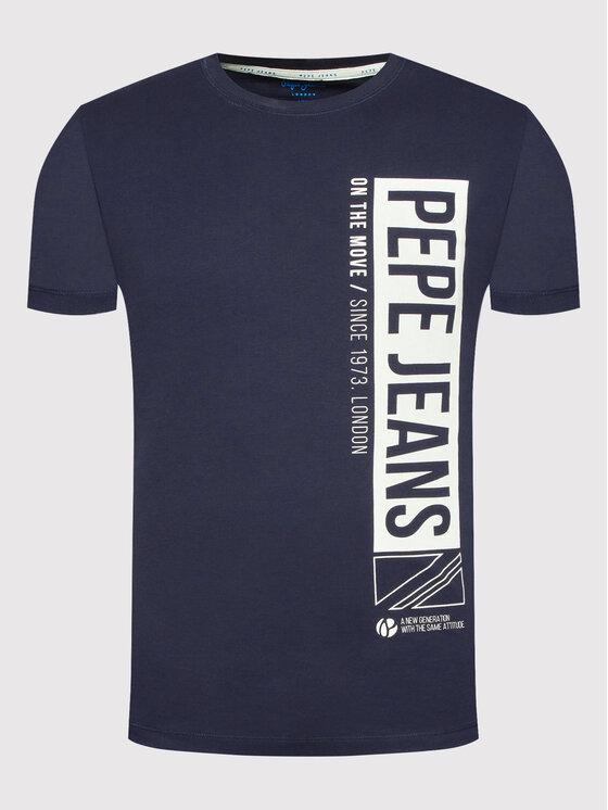 Pepe Jeans Pepe Jeans T-Shirt Alfie D PM508259 Dunkelblau Slim Fit