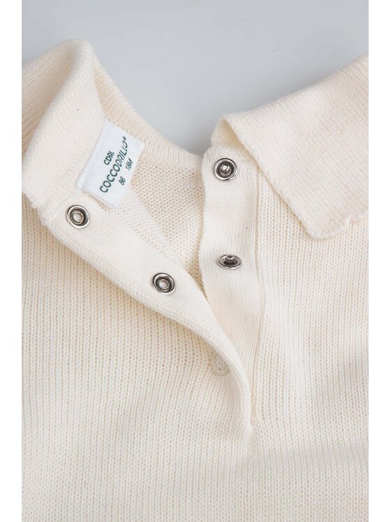 Coccodrillo Coccodrillo Sweter ZC6172101EBG-003 Kremowy Regular Fit