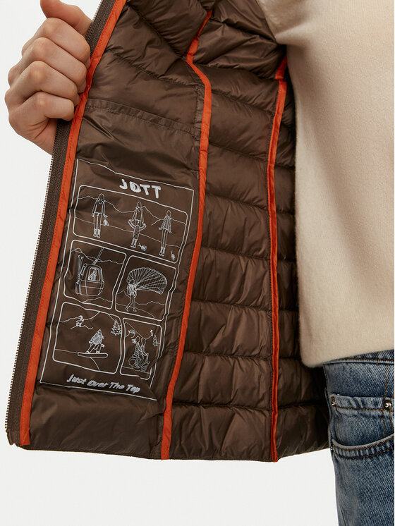 Jott Jott Kurtka puchowa P000WDOW02-808_S Brązowy Regular Fit