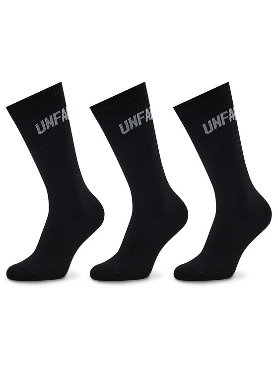 Set de 3 perechi de șosete medii unisex Unfair Athletics Curved UNFR22-164 Black