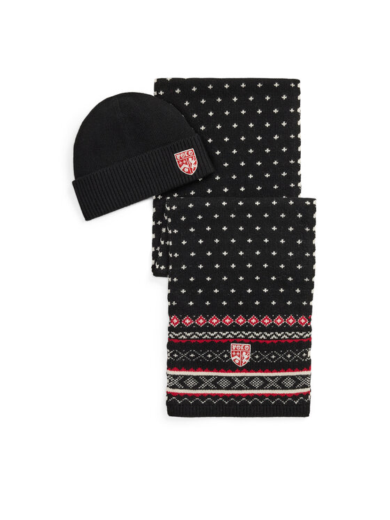 Polo Ralph Lauren Polo Ralph Lauren Set čiapka a šál 449P20316001 Čierna