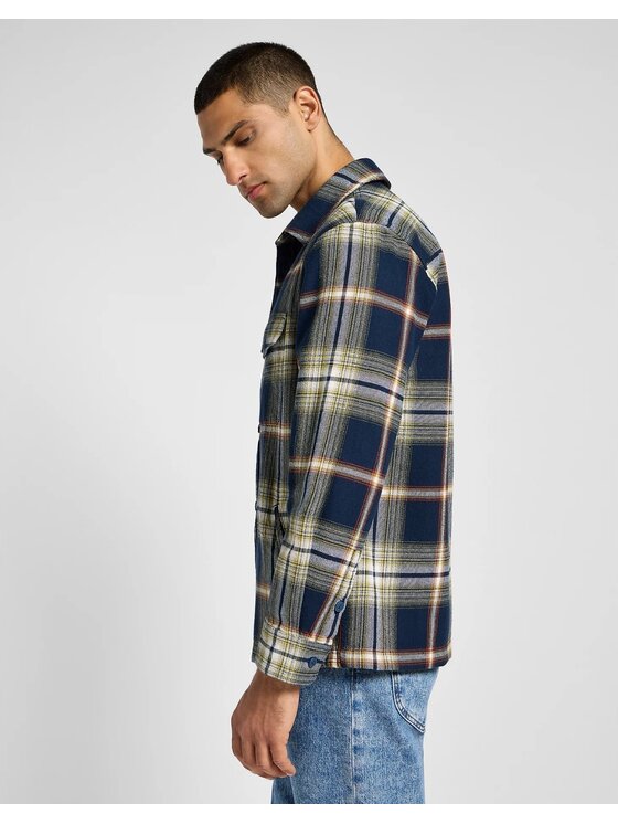 Lee Lee Koszula Flap Pocket Overshirt Niebieski Overshirt Fit