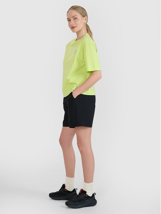 4F 4F Bavlnené šortky BEACHWEAR BASIC Čierna Regular Fit