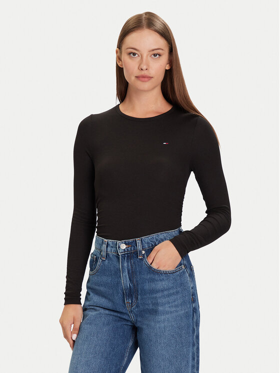Tommy Jeans Tommy Jeans Bluza DW0DW21568 Črna Slim Fit