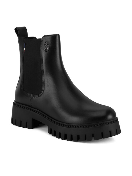 U.S. Polo Assn. U.S. Polo Assn. Kotníková obuv s elastickým prvkem ZUMBA001W/DLE1 Černá