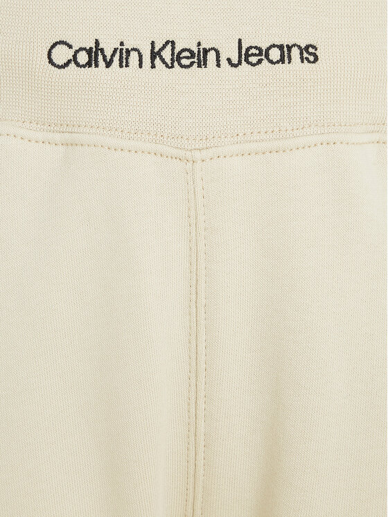 Calvin Klein Jeans Calvin Klein Jeans Teplákové kalhoty Intrasia Logo IB0IB02081 Béžová Regular Fit