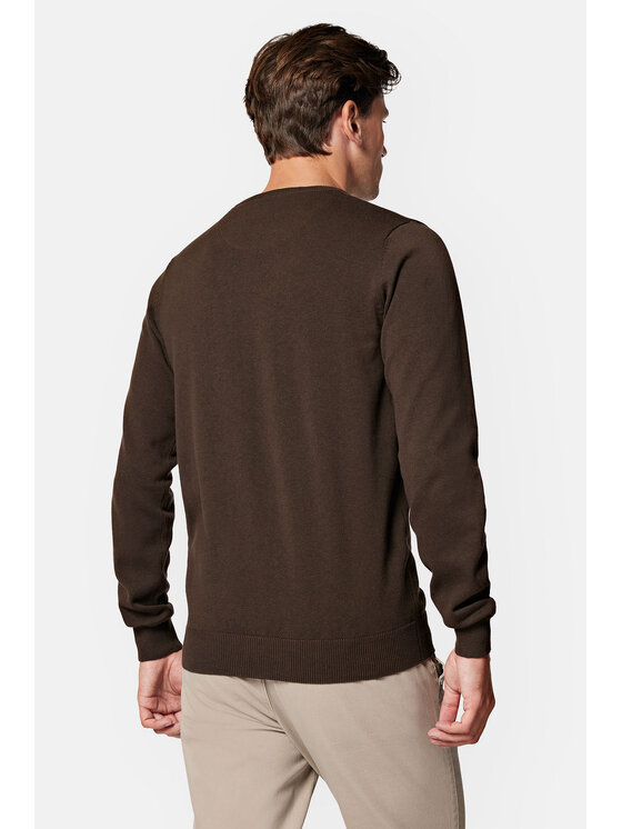 Lancerto Lancerto Sweter Morey SW073223000018 Brązowy Regular Fit