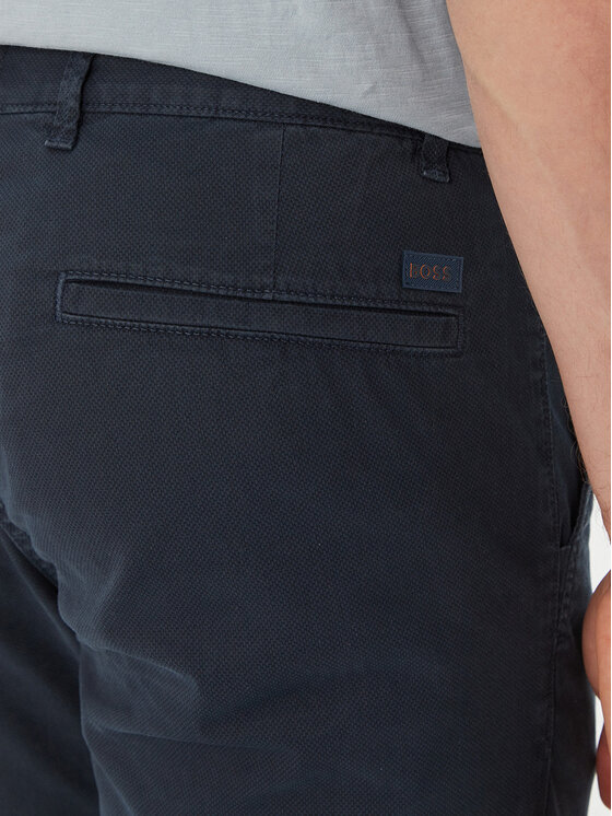 BOSS BOSS Čino bikses Chino 50554754 Tumši zils Slim Fit