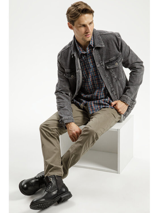 Cross Jeans Cross Jeans Koszula 35565-468 Niebieski Regular Fit