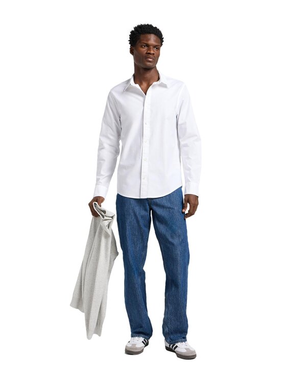 Lee Lee Camicia 112363908 Bianco Regular Fit
