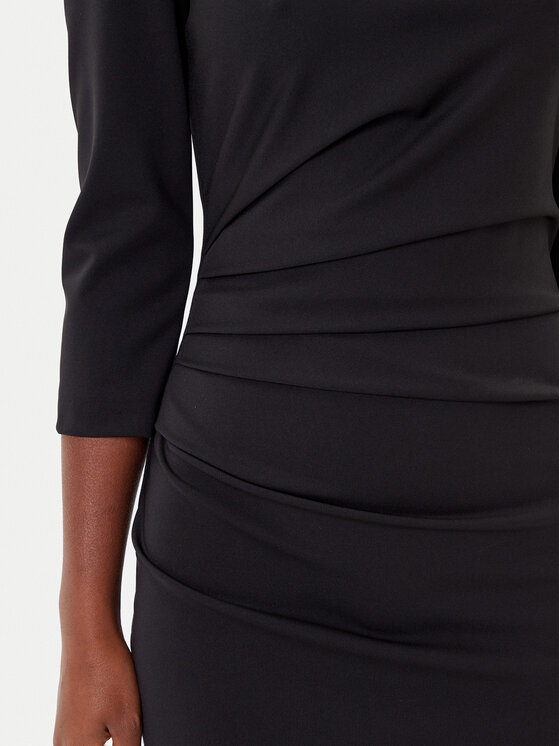 Rinascimento Rinascimento Koktel haljina CFC0126154003 Crna Slim Fit
