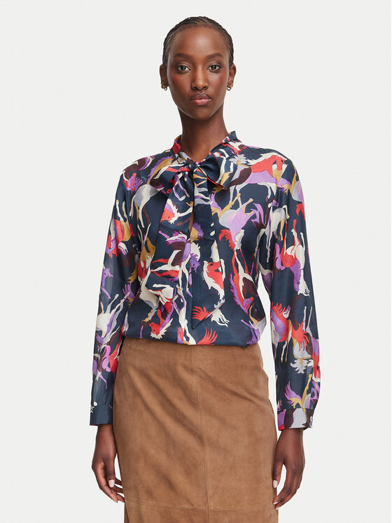Marella Marella Риза Snastro 2623116104 Тъмносин Regular Fit