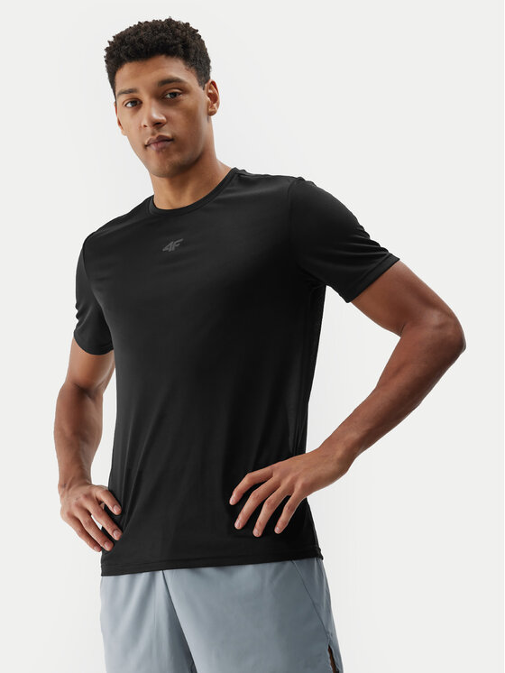 4F 4F Технічна футболка 4FWSS24TFTSM697 Чорний Regular Fit