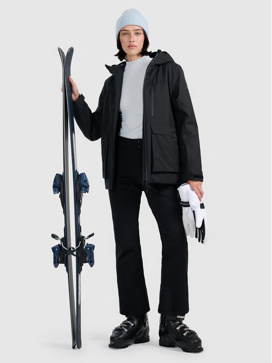 4F 4F Kurtka narciarska APRES SKI Czarny Regular Fit