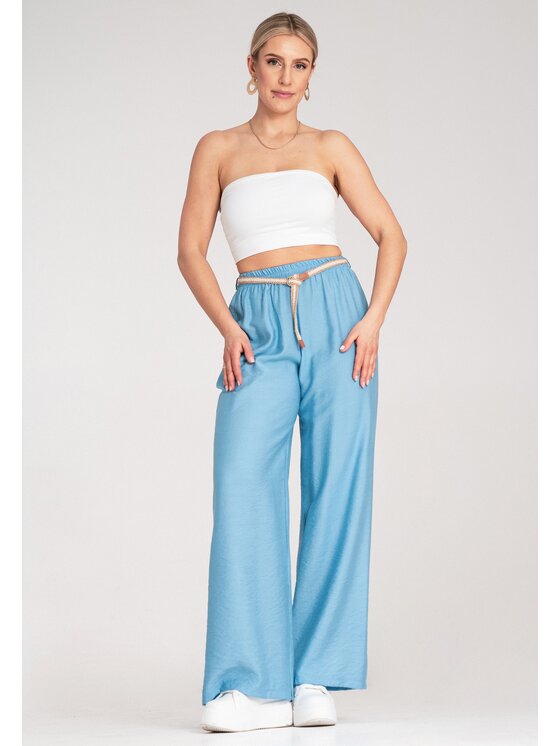 FIGL FIGL Bavlnené nohavice M1149 Modrá Comfort Fit