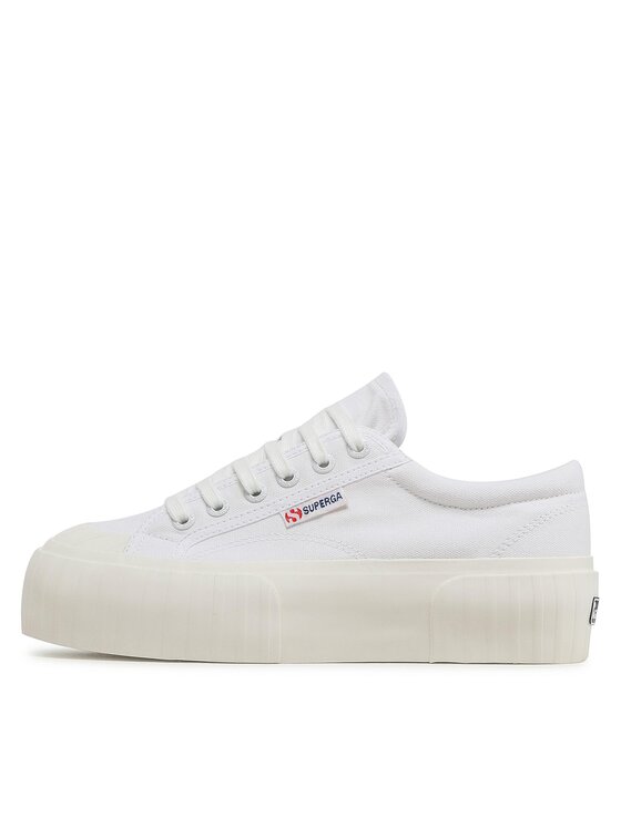 Superga Superga Кецове Stripe Platform 2631 S5111SW Бял