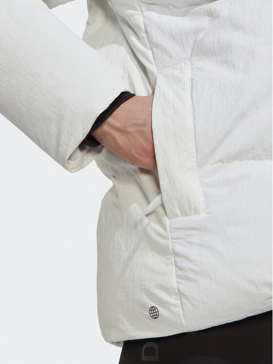 adidas adidas Pūkinė striukė Big Baffle HN9935 Balta Loose Fit