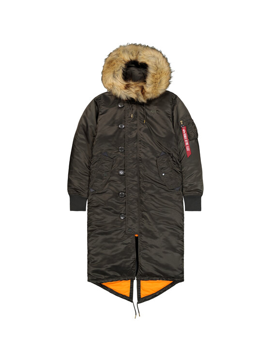 Alpha Industries Alpha Industries Kurtka zimowa Long Fishtail Field Jacket Women Khaki Regular Fit