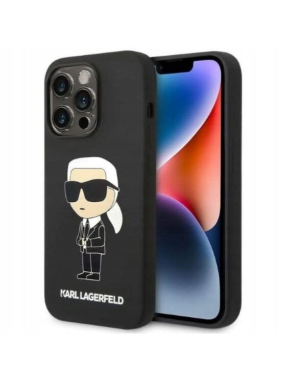 Etui na telefon KARL LAGERFELD, Czarne, Ikonik