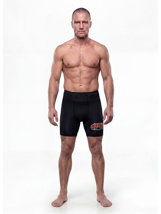 PITBULL PITBULL Szorty sportowe ADCC Czarny Regular Fit
