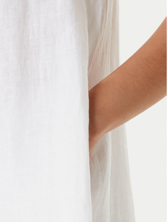 United Colors Of Benetton United Colors Of Benetton Rochie de vară 4AGHDV07C Alb Relaxed Fit